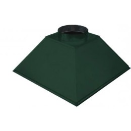 ЗВОК  600х 800х400 h купольный зеленый зонт вытяжной из оцинкованной стали на шинорейке