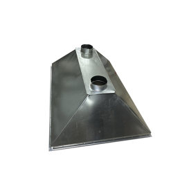 ЗВОК  900х2400х400/ф100 купольный 0,7 зонт вытяжной из оцинкованной стали 0,7 на шинорейке