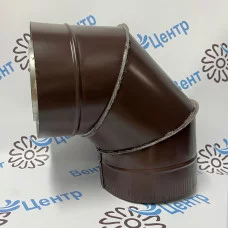 Сэндвич Отвод 90 150/210 оцинк. 0,5 / оцинк. 0,5 коричневый