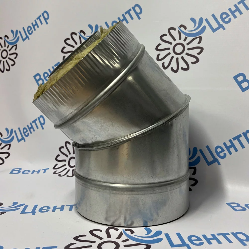 Сэндвич Отвод 45 180/250 оцинк. 0,5 / оцинк. 0,5 оцинковка