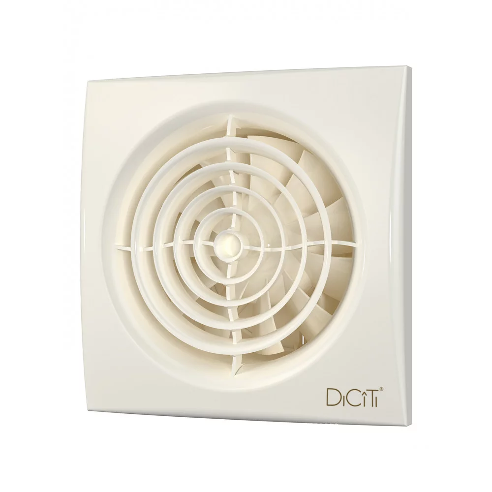 Вентилятор накладной AURA D100 обр.клапан Ivory DICITI